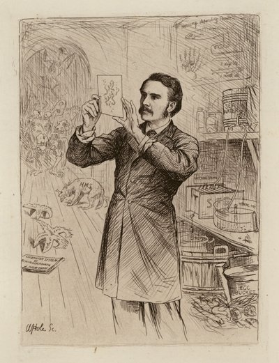 James Cossar Ewart, professor i naturhistoria (gravyr) av William Brassey (after) Hole