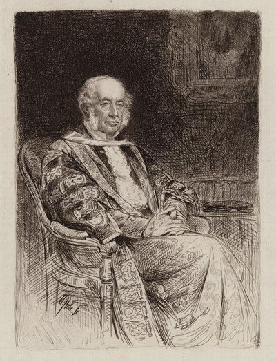 John Inglis of Glencorse, Lord Justice General of Scotland, kansler (gravyr) av William Brassey (after) Hole