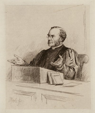Malcolm Campbell Taylor, professor i teologi och kyrkohistoria (gravyr) av William Brassey (after) Hole