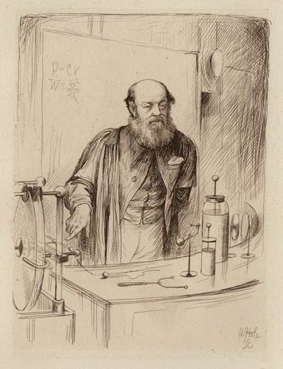Peter Guthrie Tait, professor i naturfilosofi (gravyr) av William Brassey (after) Hole