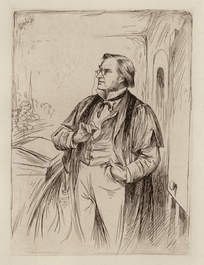 Simon Somerville Laurie, professor i utbildningens teori, historia och praktik (gravyr) av William Brassey (after) Hole