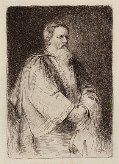 Sir Stafford Henry Northcote, Lord Rector (gravyr) av William Brassey (after) Hole