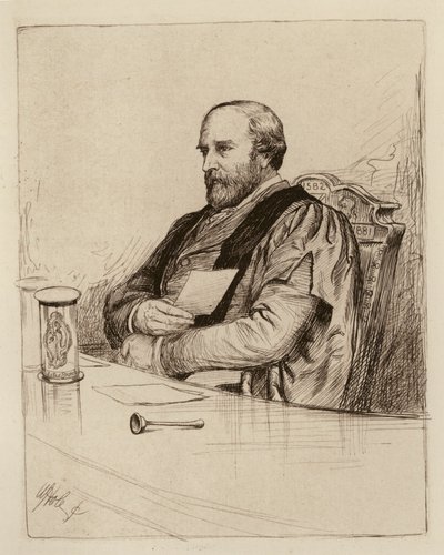 Thomas Grainger Stewart, professor i praktisk fysik (gravyr) av William Brassey (after) Hole