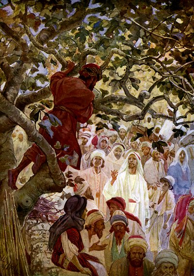 Jesus och Sackeus. - Bibeln av William Brassey Hole