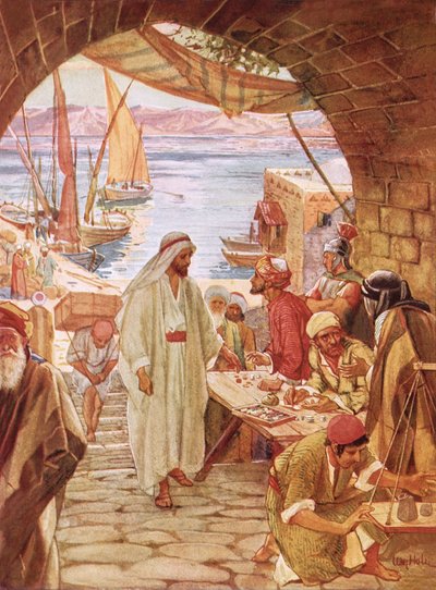 Jesus befallde Matteus, publikanen, att följa honom av William Brassey Hole