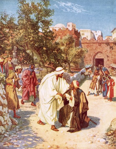 Jesus botar en spetälsk av William Brassey Hole