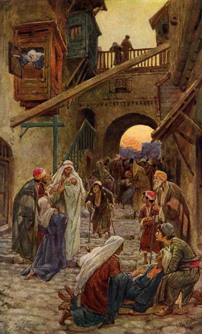 Jesus utför mirakel i Kapernaum - Bibeln av William Brassey Hole