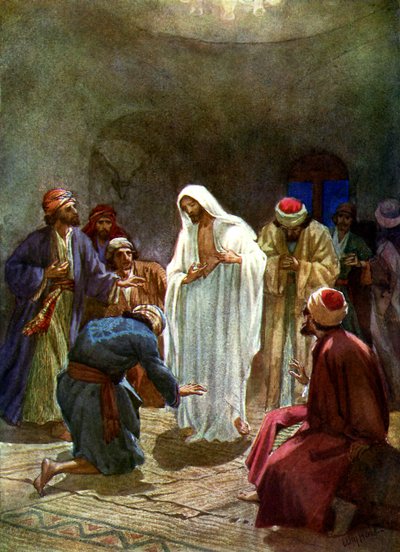 Jesus visar lärjungarna sina sår - Bibeln av William Brassey Hole