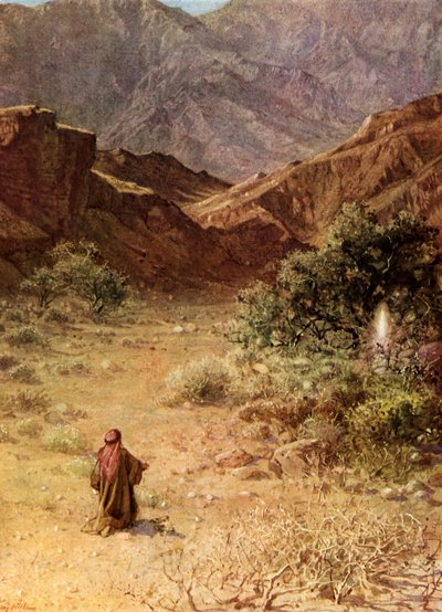 Moses och den brinnande busken - Bibeln av William Brassey Hole
