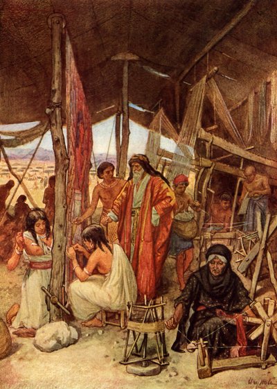 Moses inspekterar tabernaklet - Bibeln av William Brassey Hole