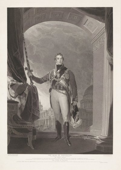 Porträtt av Arthur Wellesley, hertog van Wellington The Duke of Wellington (titel på objekt) av William Bromley (I)