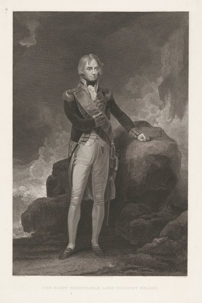 Porträtt av Horatio Nelson The Right Honorable Lord Viscount Nelson (titel på objekt) av William Bromley (I)