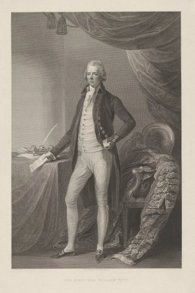 Porträtt av William Pitt Den högra Hon. William Pitt (titel på objekt) av William Bromley (I)