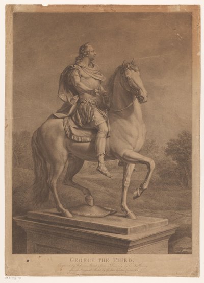 Ridsporträtt av George III, kung av England Georg den tredje (titel på objekt) av William Bromley (I)