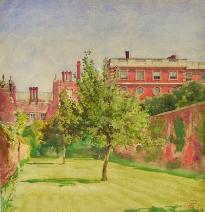 Hampton Court från den privata trädgården av William Bruce Ellis Ranken
