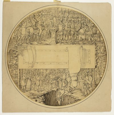Ceremoniell sköld med romersk stridsscen av William Burgess
