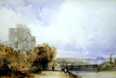 Chateau de Montboucher (akvarell på papper) av William Callow