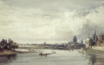 Avlägsen utsikt över Paris av William Callow