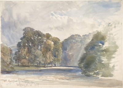 Vid Wharfe, Bolton Abbey av William Callow