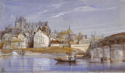 Chateau i Amboise, på Loire av William Callow