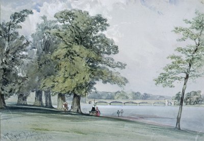 Utsikt över Serpentine, Hyde Park av William Callow