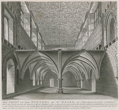 Kryptan av Nunnery of St Helen i Bishopsgate Street, London av William Capon