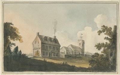 Edingale Church: akvarellmålning och [c 1790] av William Carter