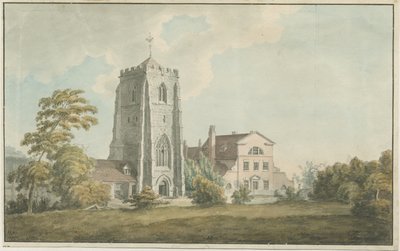 Ranton Abbey [Priory]: akvarellmålning, nd [sent 1700-tal] av William Carter