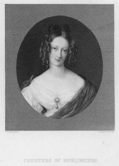 Grevinnan av Burlington (gravyr) av William Charles (after) Ross