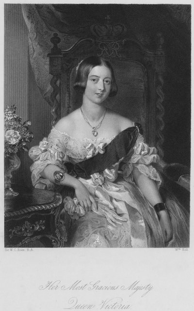 Hennes Nådigaste Majestät Drottning Victoria (gravyr) av William Charles (after) Ross
