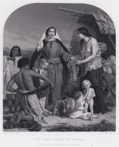 The Alms-Deeds of Dorcas (gravyr) av William Charles Thomas (after) Dobson