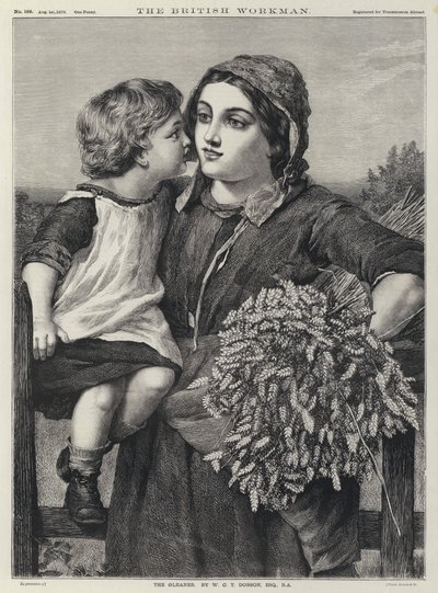 The Gleaner (gravyr) av William Charles Thomas (after) Dobson