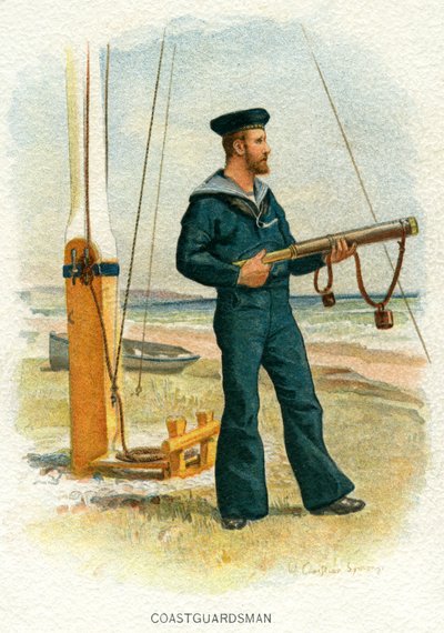 Brittisk kustbevakare, c1890-c1893 av William Christian Symons
