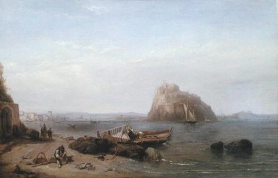 A View of Ischia (olja på duk) av Clarkson Frederick Stanfield
