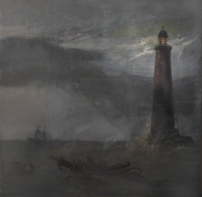 Skådespel för The Lighthouse, 1855 (gouache på duk) av Clarkson Frederick Stanfield