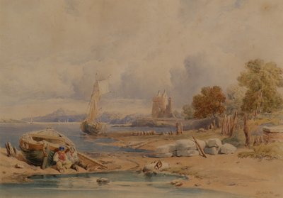 Barnbougle Castle nær Crammond på Forthswed av Clarkson Frederick Stanfield