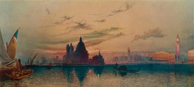La Santa Salute, från San Giorgio, Venedig, c1872 av William Collingwood Smith