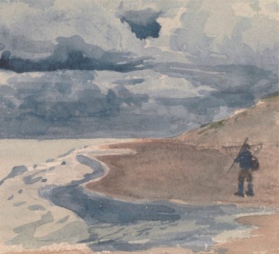 Landskap med mannen på stranden av William Collins