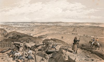 Bastoni du Mat från Central Bastion av William Crimea Simpson