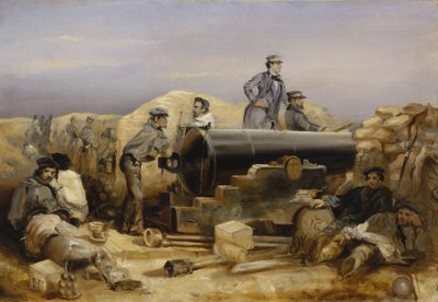 Krimkriget (1853-1856): Artilleribatteriet "Diamond" vid belägringen av Sevastopol, 15 december av William 