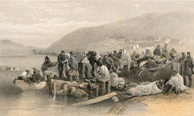 Ombordstigning av sjuka vid Balaklava av William Crimea Simpson