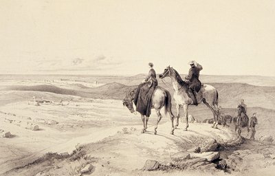 Florence Nightingale och Mr Bracebridge på Cathcarts Hill med utsikt över Sebastopol av William Crimea Simpson