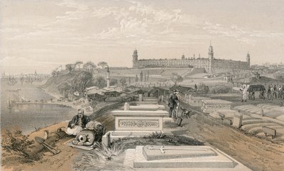 Sjukhus och kyrkogård i Scutari av William Crimea Simpson