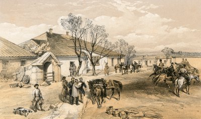 Lord Raglans huvudkvarter i Khutor-Karagatch av William Crimea Simpson