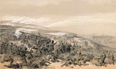 Anden anklage fra vagterne, da de gentog de to kanonbatterier i slaget ved Inkermannswed av William Crimea Simpson