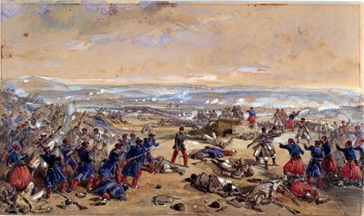 Slaget vid Tcherneya, 16 augusti 1855 av William Crimea Simpson
