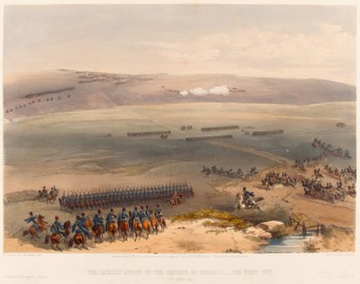 ?Kavalleriaffären i Bulganaks höjder - den första pistolen. 19 sep 1854?, 1855 av William Crimea Simpson