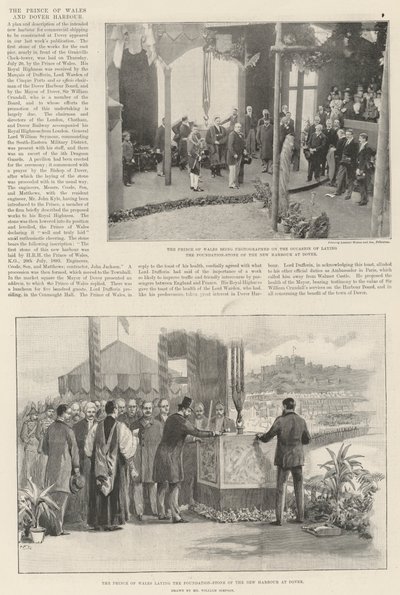 Prinsen av Wales och Dover Harbor av William Crimea Simpson