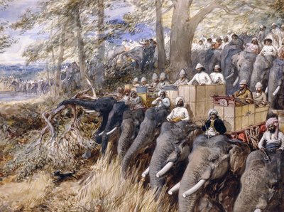 Prinsen av Wales i Terai slår djungeln med Sir Jung Bahadur Rana, 1876 av William Crimea Simpson