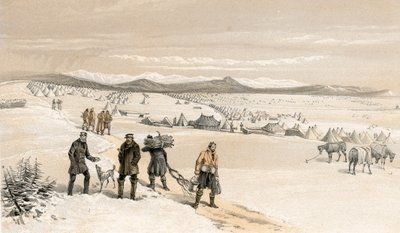 2:a divisionens läger, österut, januari 1855 av William Crimea Simpson
